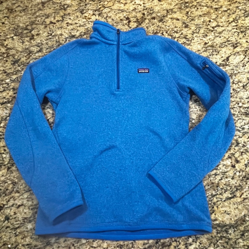 Patagonia Better Sweater Womens 1/4 Zip Fleece‎ Pullover Blue Heather S